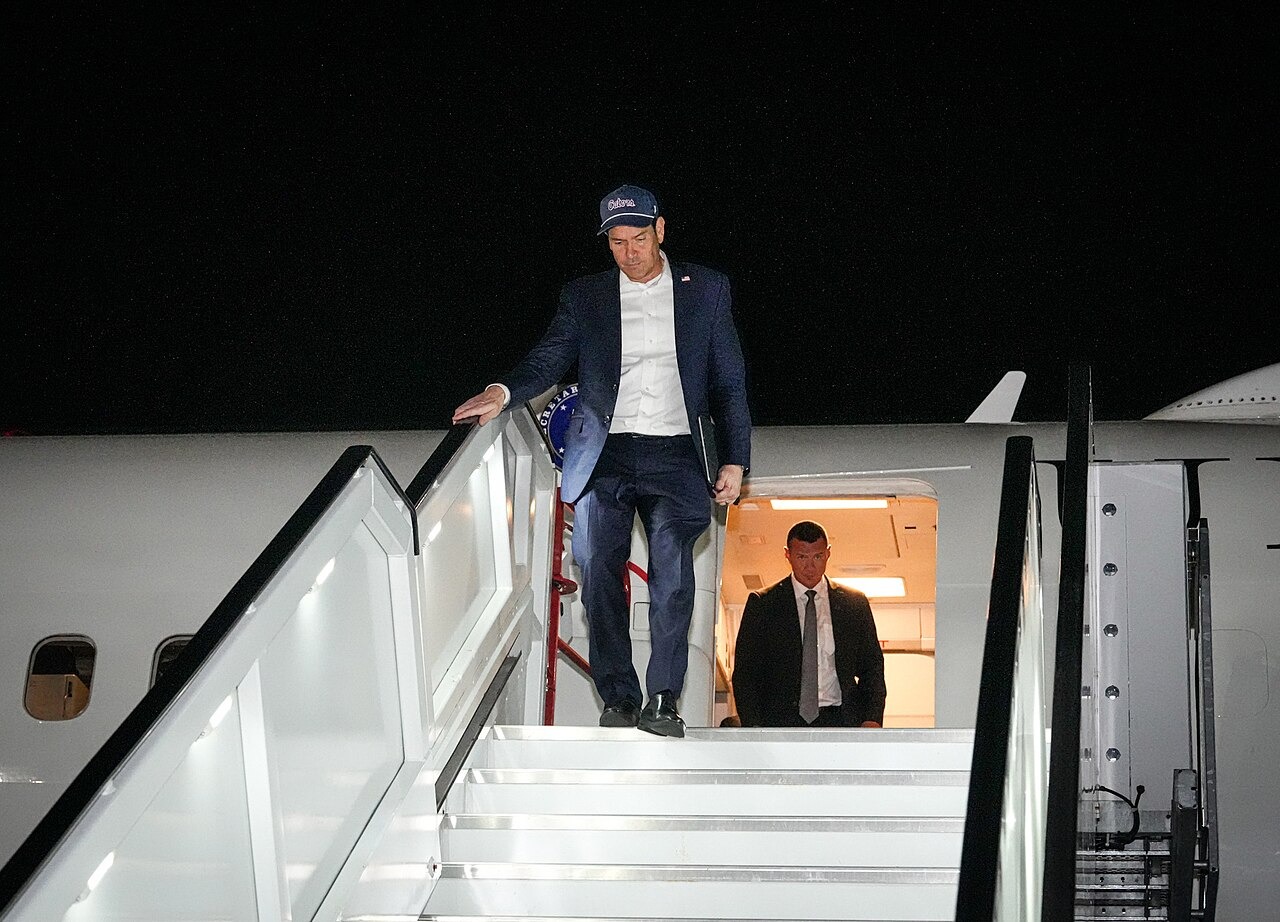 File photo: File photo: U.S. Secretary of State Marco Rubio arrives for the G20 foreign ministers' meeting in Atlanta. Illustrative context; not a photograph of the reported event.