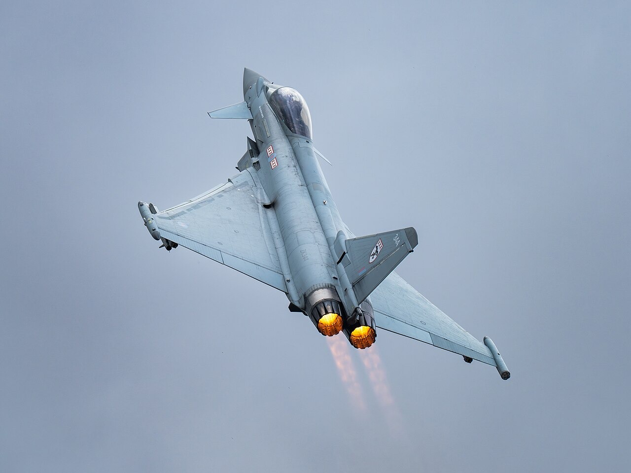 File photo: A Royal Air Force Eurofighter Typhoon FGR.4 takes off during the Royal International Air Tattoo in 2025. Illustrative context; not a photograph of the reported event.