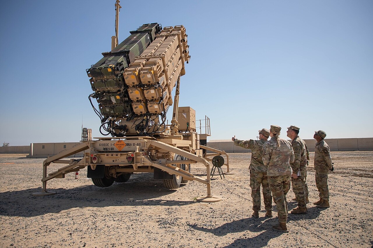 File photo: U.S. Army personnel stand beside a Patriot air-defense launcher in a file photograph. Illustrative context; not a photograph of the reported event.